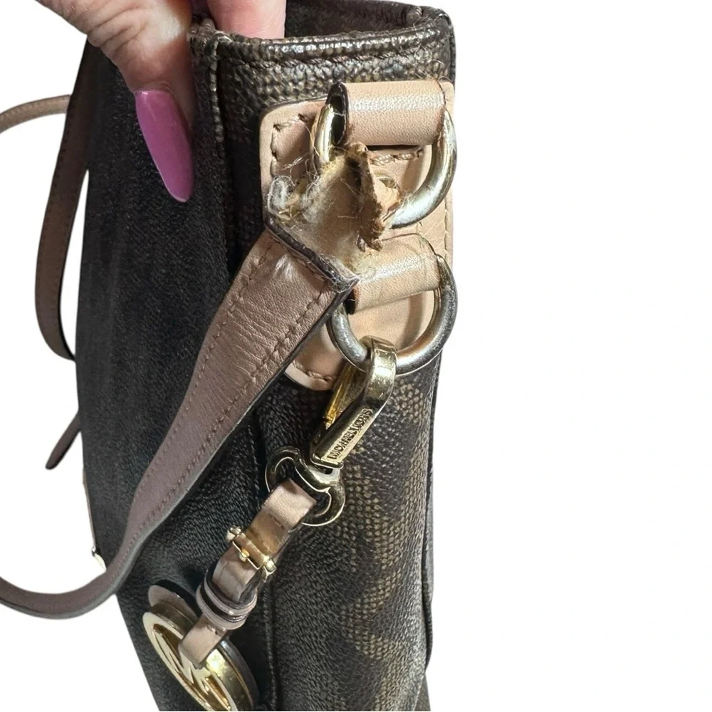 Michael Kors Logo Brown Crossbody Purse